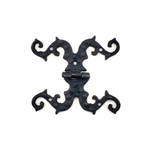 ieg™ Antika Tarz Dekoratif Pirinç Süslü Menteşe - 100x90 mm, Oksit