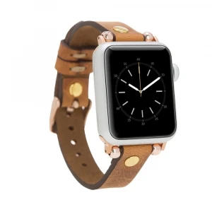 ieg™ Apple Watch Uyumlu Deri Kordon 38-40-41mm GT G19 Taba