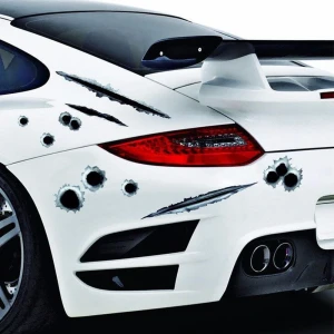 ieg™ Araç Sticker Mermi Ve Oto Sticker Yara Şeklinde 3d