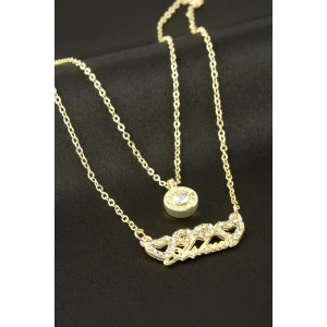 ieg™ Aşkım Yazılı İkili Kolye