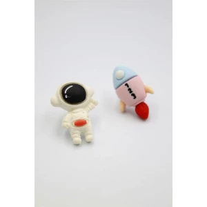 İEG Astronot Hamur Küpe - ÇOK RENKLİ