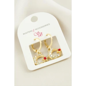 ieg™ Ay Yıldız Taşlı Küpe