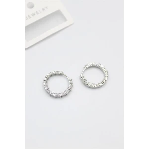 ieg™ Baget Taşlı Küpe - Beyaz