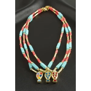 ieg™ Balık Taşlı Boncuk Kolye