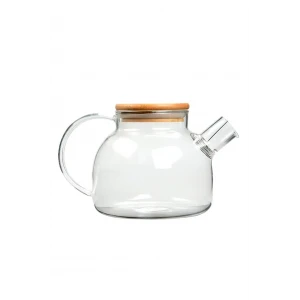 İEG Bambu Kapaklı Borosilikat Cam Demlik 1000ml -CM-2000