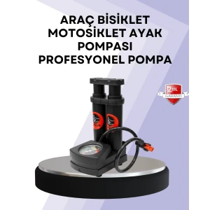 ieg™ Basınç Saatli Ayak Pompası Bisiklet ve Araç Uyumlu