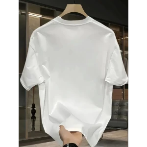 ieg™ Baskılı Oversize Bisiklet Yaka T-shirt - Beyaz