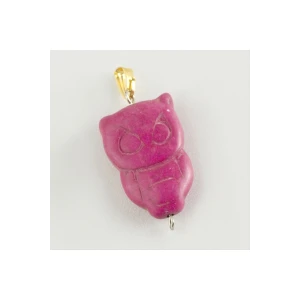 ieg™ Baykuş Turkuaz Doğaltaş Kolye Ucu