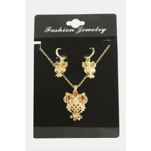 ieg™ Baykuş Zirkon Taşlı Set Kolye