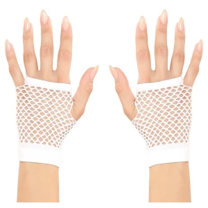 ieg™ Beyaz Renk Kısa Boy Fileli Örgü Eldiven