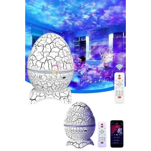ieg™ Bluetooth Hoparlör Dinozor Yumurtası Gece Masa Lambası Projektör