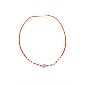 İEG Boncuk Göz Kolye - Kırmızı