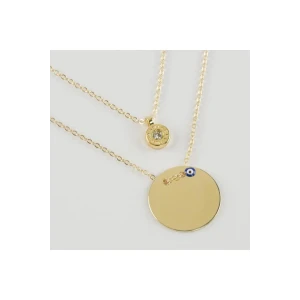 ieg™ Boş Plaka Figürlü İkili Kolye