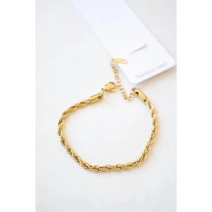 ieg™ Burgu Çelik Bileklik 3mm - Altın