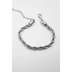 ieg™ Burgu Çelik Bileklik 4mm - Gümüş