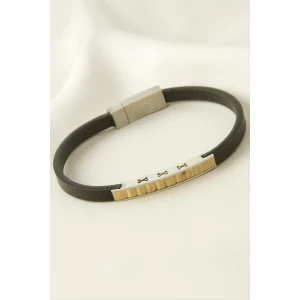 ieg™ Burgulu Deri Çelik Bileklik