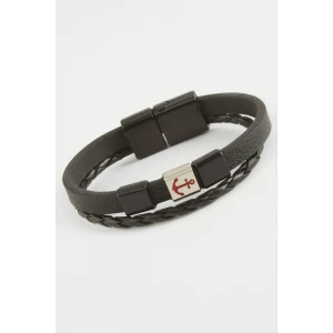 ieg™ Çapa Kaliteli Mıknatıslı Suni Deri Bileklik