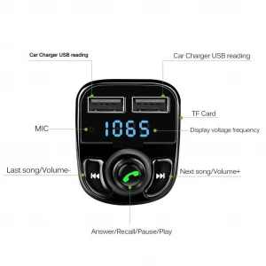 ieg™ Carx8 Bluetooth Araç Kiti Fm Transmitter