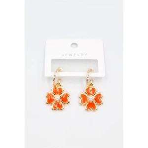 ieg™ Çiçek Küpe - Turuncu