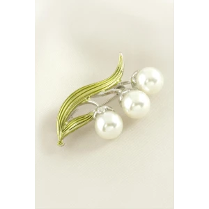 ieg™ Çiçek Mineli İnci Broş