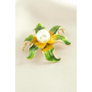 ieg™ Çiçek Mineli İnci Broş