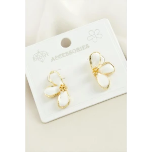 ieg™ Çiçek Mineli Metal Küpe