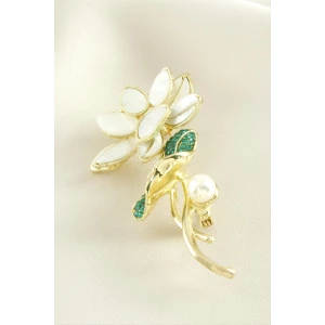 ieg™ Çiçek Mineli Taşlı Broş