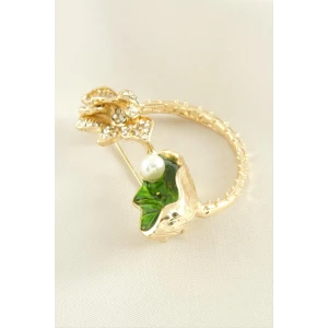 ieg™ Çiçek Mineli Taşlı Broş