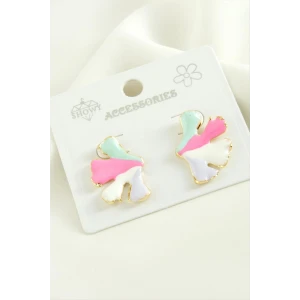 ieg™ Çiçek Trend Mineli Metal Küpe