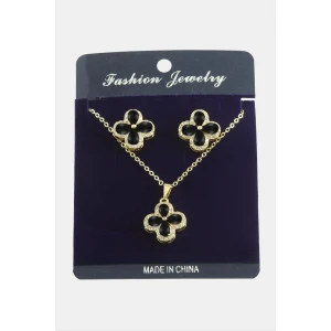 ieg™ Çiçek Zirkon Taşlı Set Kolye