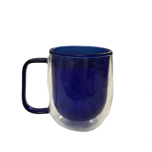 ieg™ Çift Cidarlı Cam Kupa Lacivert Renk