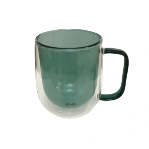 ieg™ Çift Cidarlı Cam Kupa Yeşil Renk