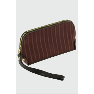 ieg™ Çizgili Bordo Dikdörtgen Deri Cüzdan