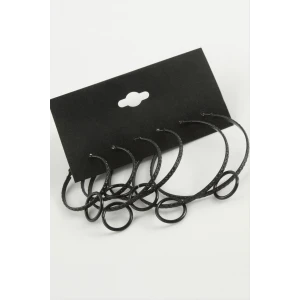 ieg™ Çizgili Metal Halka Küpe 6 Adet