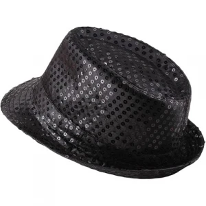 ieg ™ Çocuk Boy Siyah Payetli Şapka Gösteri Şapkası Michael Jackson Şapkası 54 No