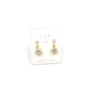 İEG Çoklu Çiçek Küpe - Altın