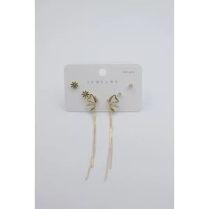 İEG Çoklu Set Küpe - Altın