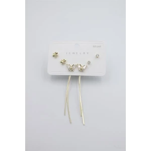 İEG Çoklu Set Küpe - Altın