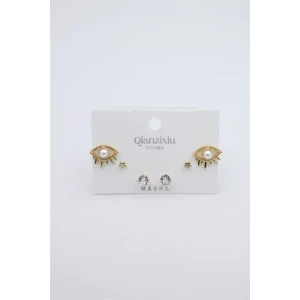 İEG Çoklu Set Küpe - Altın