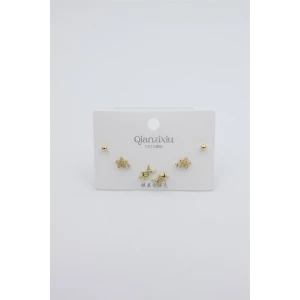 İEG Çoklu Set Küpe - Altın