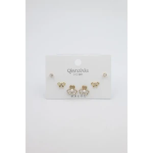 İEG Çoklu Set Küpe - Altın