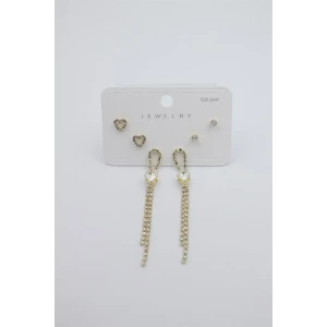 İEG Çoklu Set Küpe - Altın