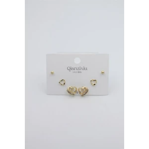 İEG Çoklu Set Küpe - Altın