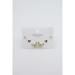 İEG Çoklu Set Küpe - Altın