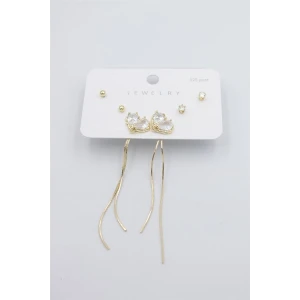 İEG Çoklu Set Küpe - Altın