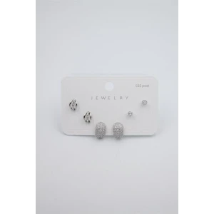 İEG Çoklu Set Küpe - Gümüş