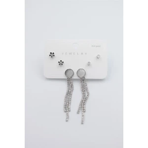 İEG Çoklu Set Küpe - Gümüş