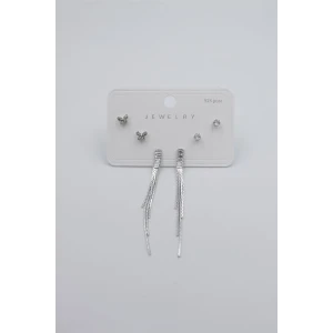 İEG Çoklu Set Küpe - Gümüş