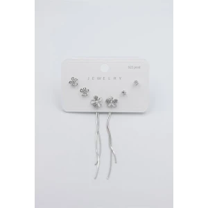 İEG Çoklu Set Küpe - Gümüş