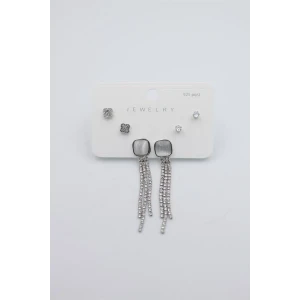 İEG Çoklu Set Küpe - Gümüş